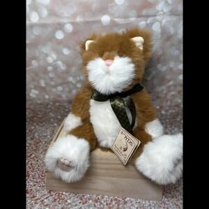 Boyds Bears Cat Plush Penny P Copperpuss 14" Orange Tabby Bean Vtg 2000 With Tag